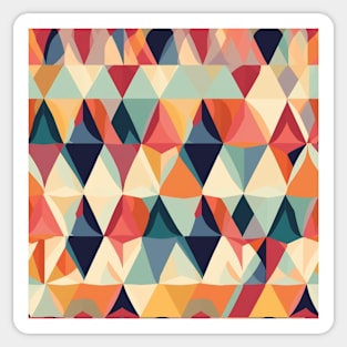 Geo Diamond: A Vibrant and Playful Fabric Pattern for Modern Fashion #3 Sticker